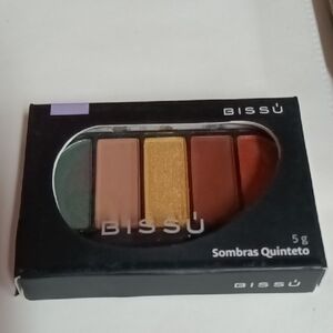 Sombras Quinteto Eyeshadow Palette - Vibrant Green, Orange, Gold, Brown, Red